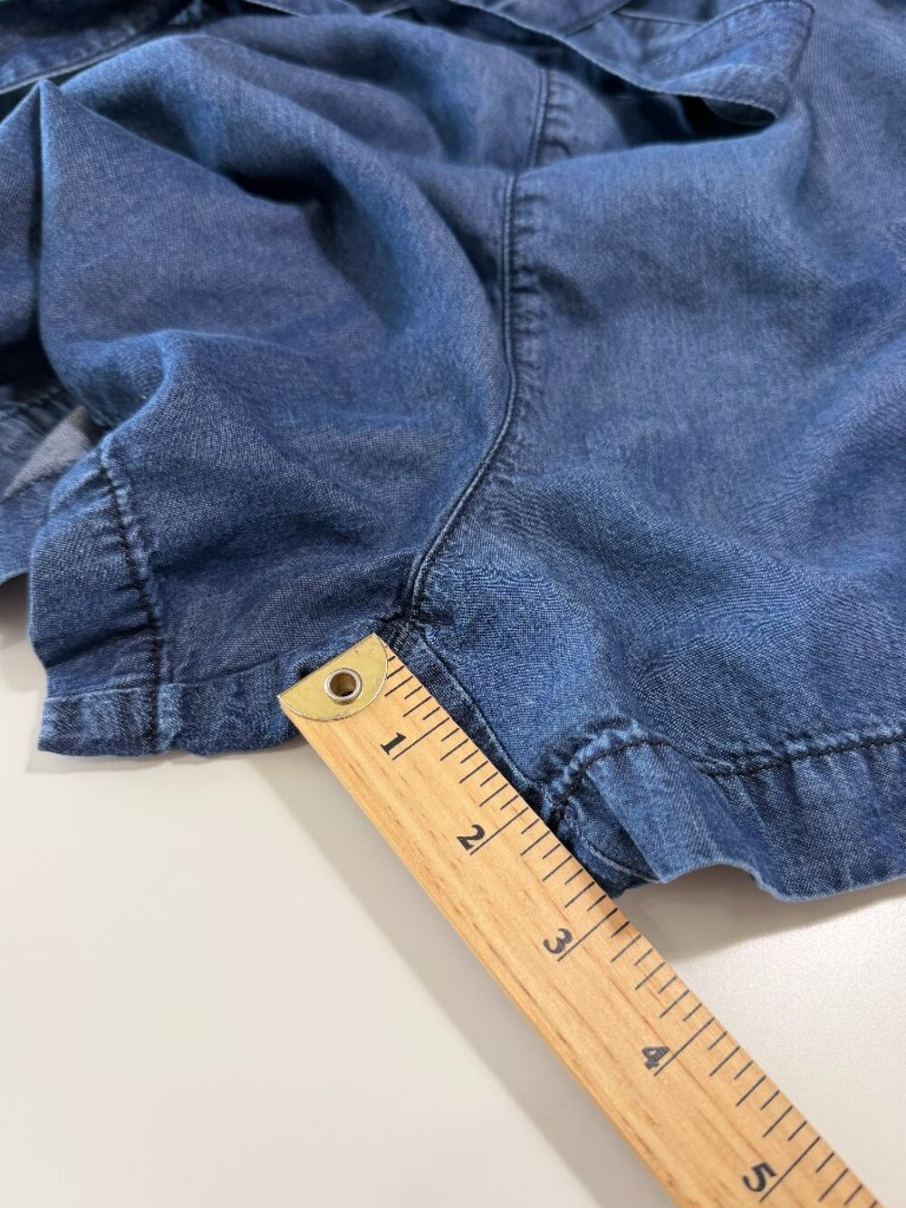 Dynamite Blue Denim Jumpsuit with Straps and Buttons - Picture 9 of 11